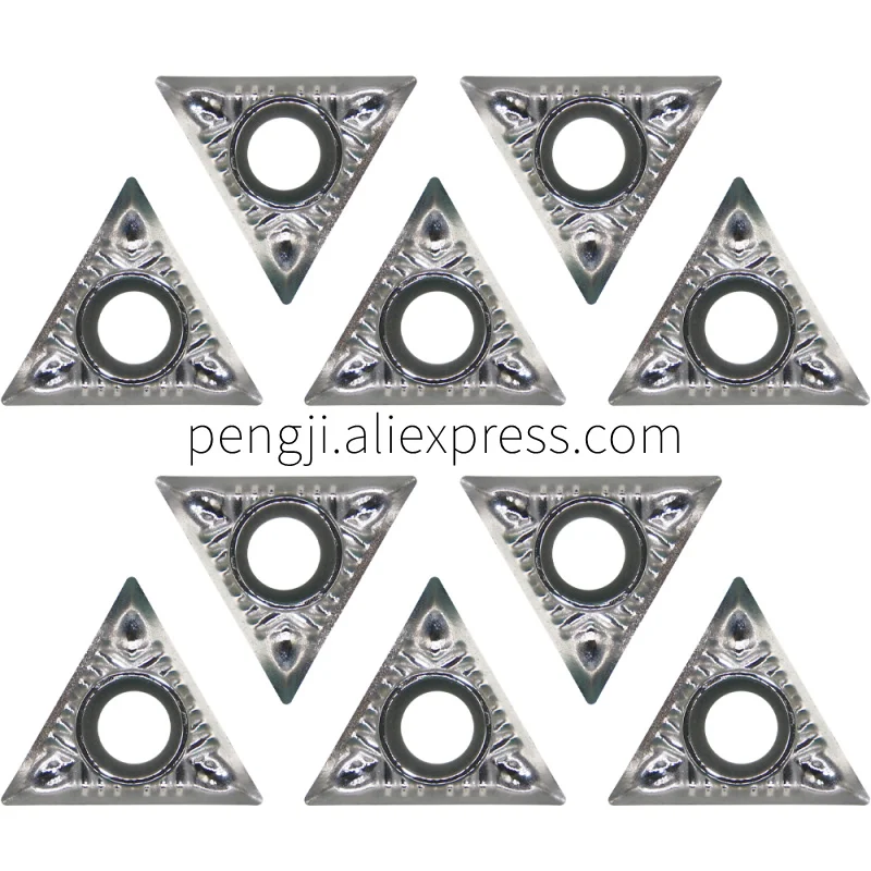 

10PCS Indexable Carbide Turning Inserts Triangle TCGT 32.51 CNC Lathe Tool TCGT16T304-AK H01 for Processing Aluminum Alloy.