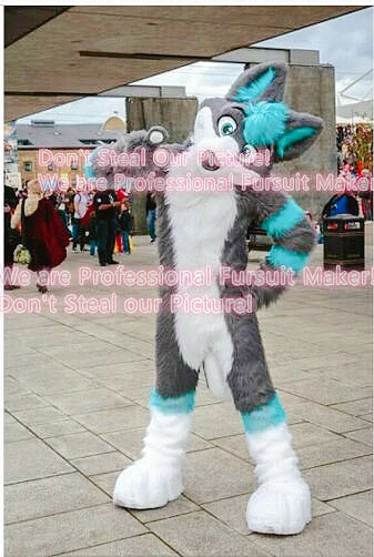 Флуоресцентный костюм Хаски хаки серого цвета всех размеров костюм-талисман