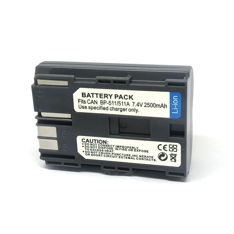 

BP-511A BP-511 BP511A BP511 Battery For Canon BP 511 BP 511A EOS 300D 50D 40D 30D 20D 5D MV300i 10D L10 G6 G5 G3 G2 G1 Battery