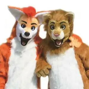 Хэллоуин вечерние Лев Fursuit пушистый костюм талисмана Фурсьют Косплэй животных на