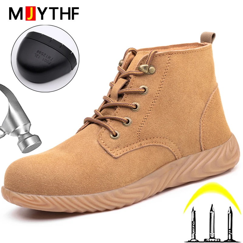 Budowa mężczyźni buty do pracy ochrona stóp buty przemysłowe stalowe Toe buty spawalnicze anty-przebicie obuwie ochronne męskie buty 2022