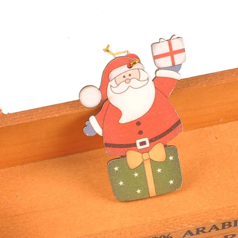 Новогодние Деревянные Подвески в виде звезд Рождественская елка украшение для