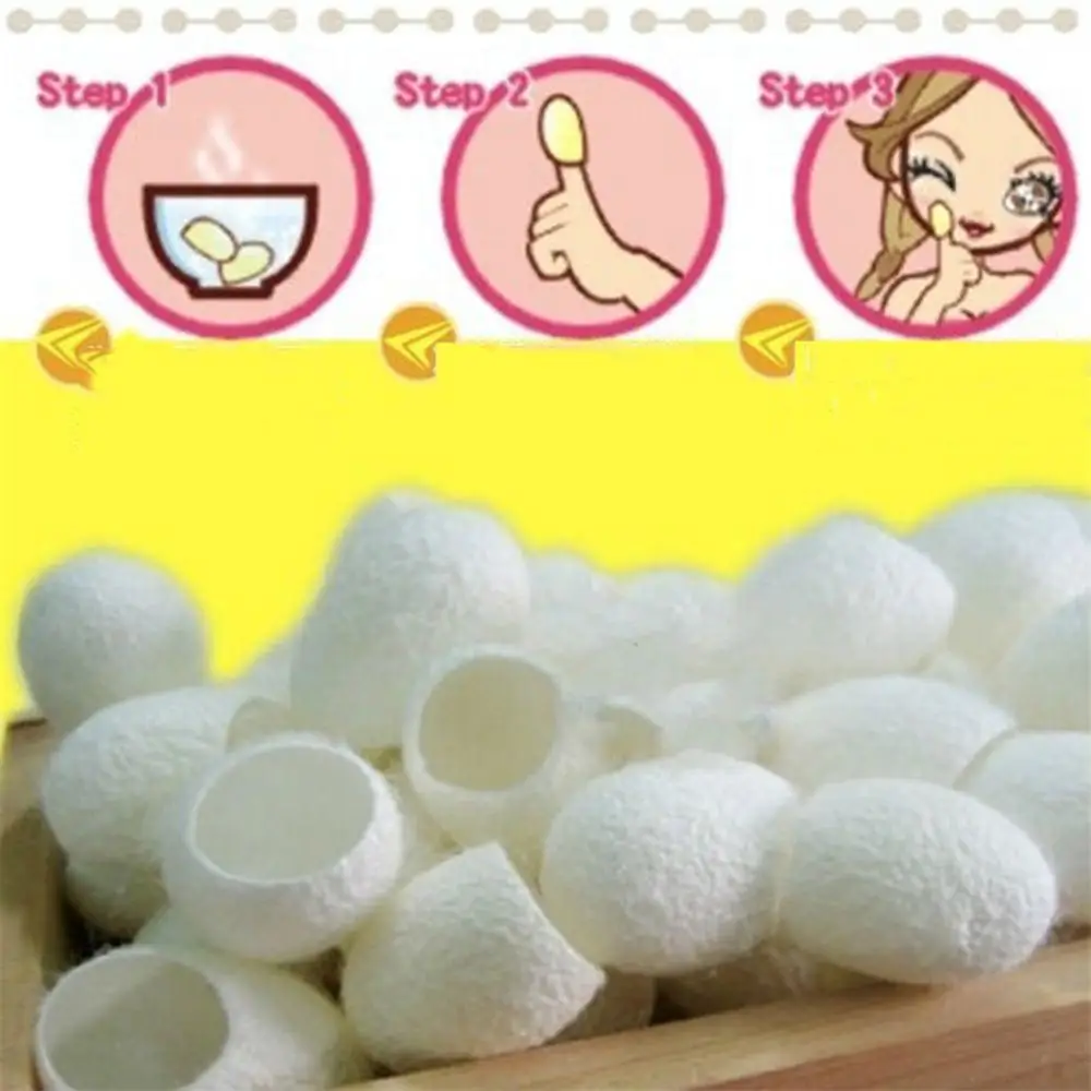 10 шт./компл. коконы из натурального шелкопряда шарики для отшелушивания и