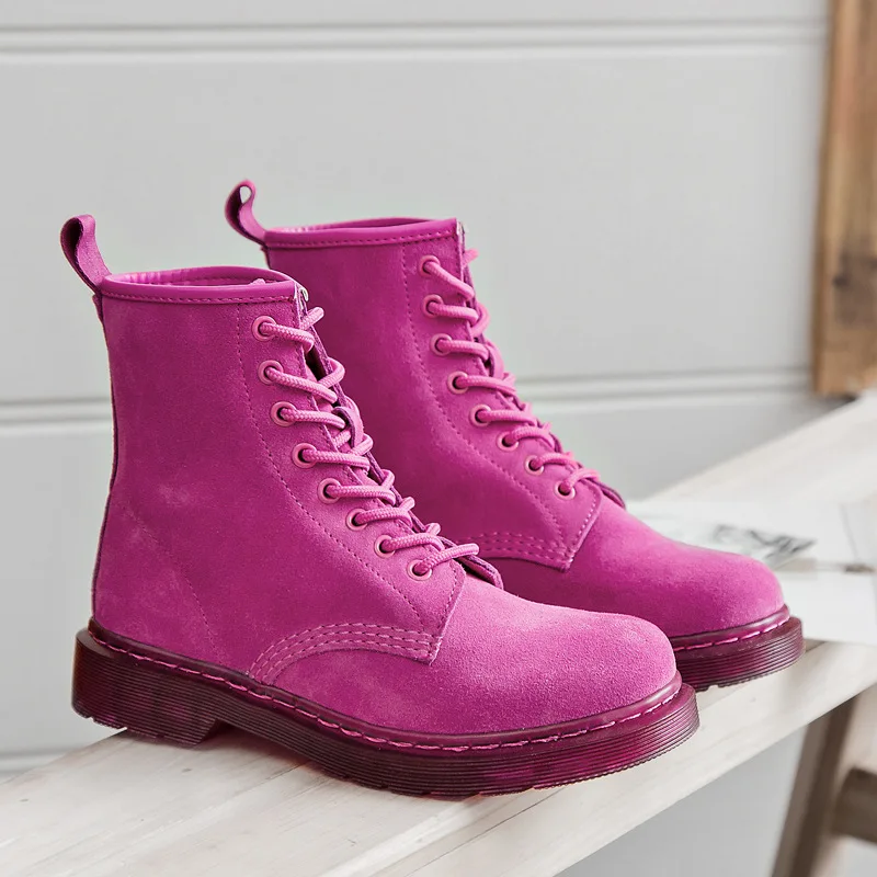 Женские ботинки Ботинки Martin из натуральной кожи для женщин повседневная обувь Dr.