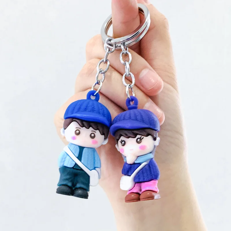 Новинка модный брелок для ключей с героями аниме Студенческая парная кукла