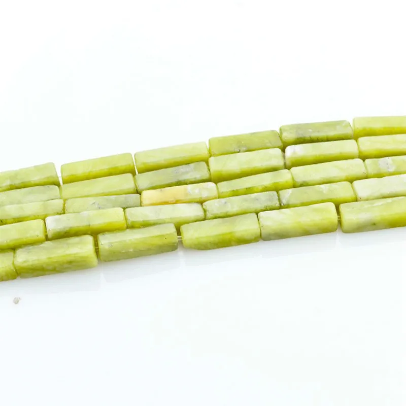 

15'' Full Strand Natural Lemon Stone Square Column 4*13mm Loose Beads Rectangular Pillar Bead for DIY Jewelry Making
