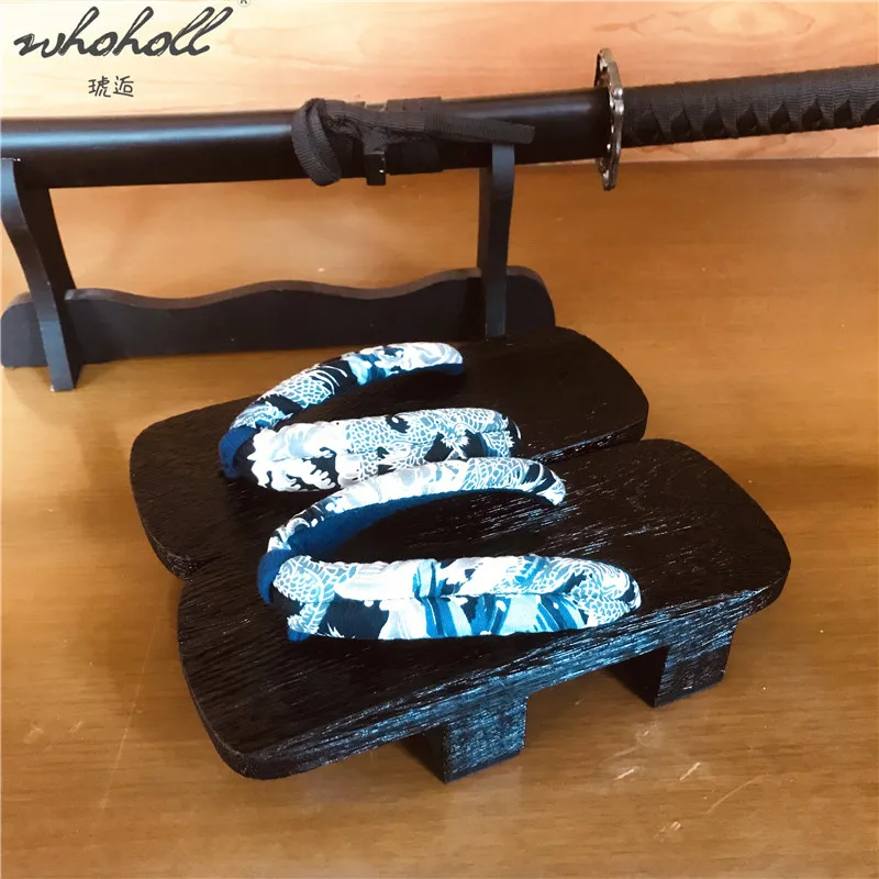 Шлепанцы WHOHOLL Geta для мужчин и женщин японские деревянные сандалии дома летние