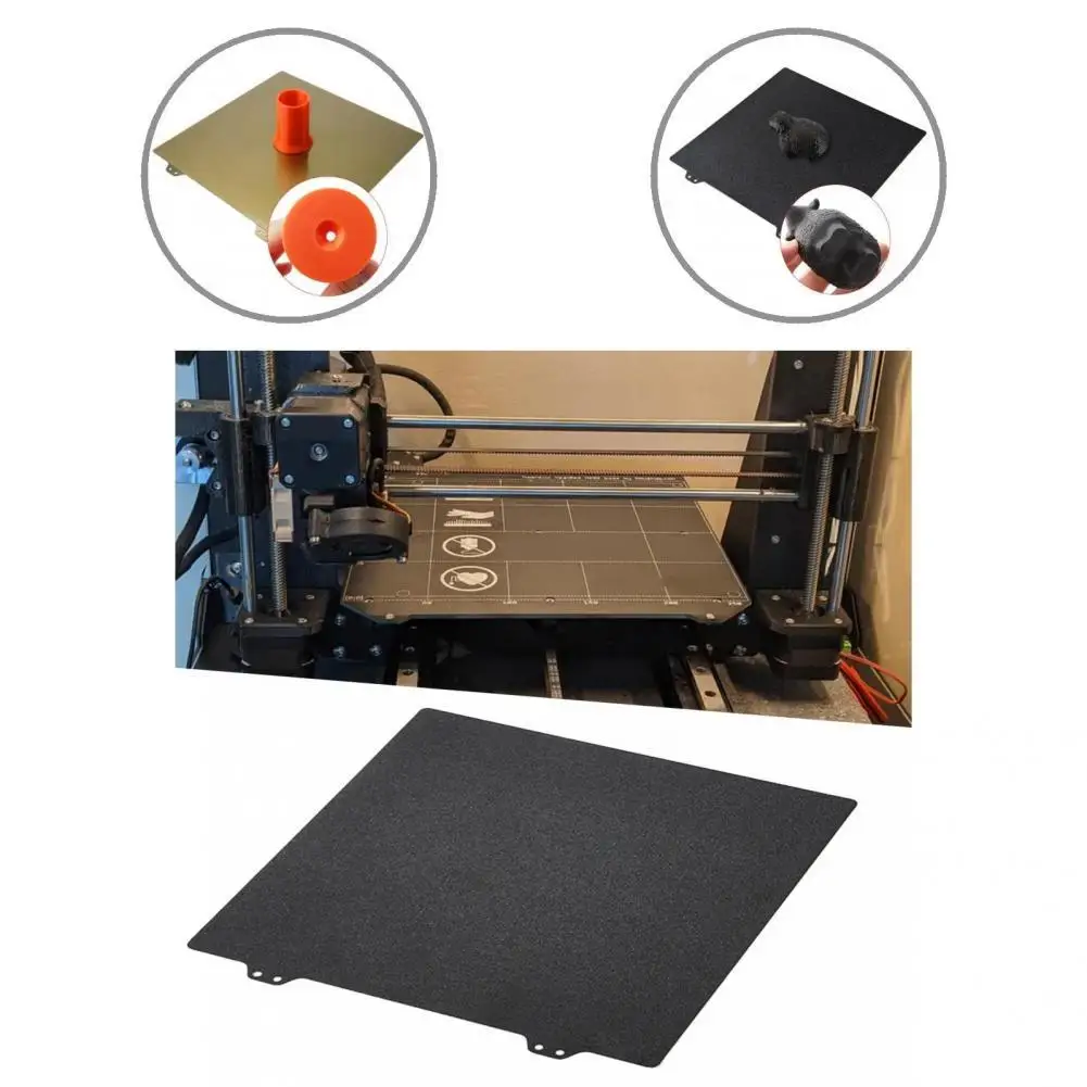 

Convenient 1 Set Durable Professional 3D Printer Plate Black Build Plate Double-sided Coating