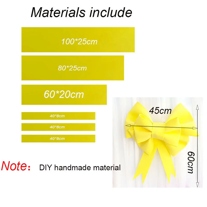 large bowknot diy handmade accessories make flower party wedding arch decor home background wall hanging valentines day gift free global shipping