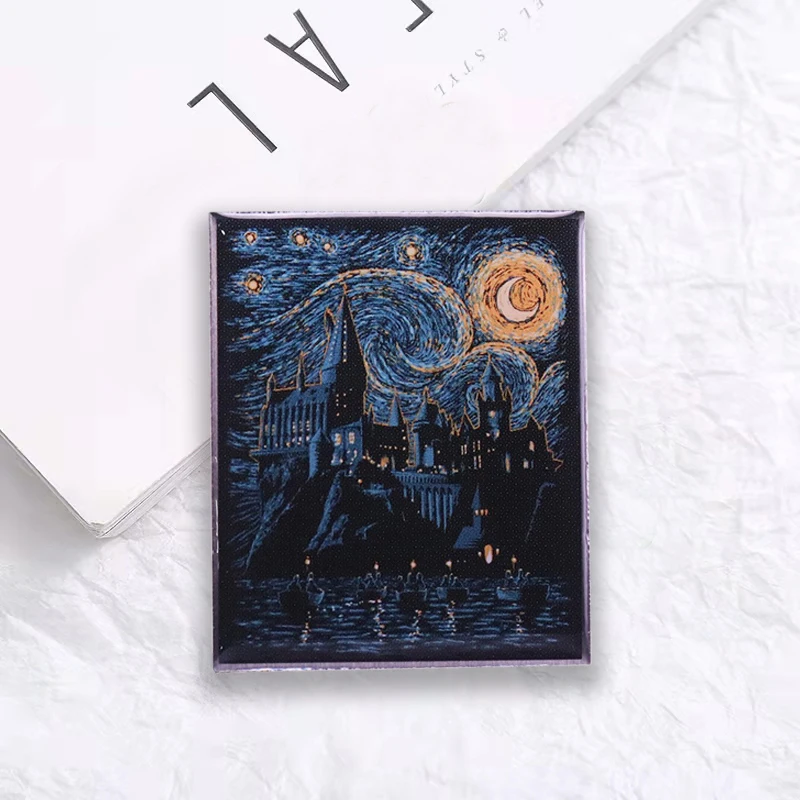 

Van Gogh Starry Moon Night and Magic Castle Mix and Match Brooch Fantasy Badge Art Enamel Pin Clothes Backpack Accessories Gift