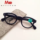 Очки для чтения Meeshow с прозрачными линзами для мужчин и женщин, брендовые круглые очки для чтения с изгибом, для дальнозоркости с французским понятием, + 1,75 + 2,25 1513