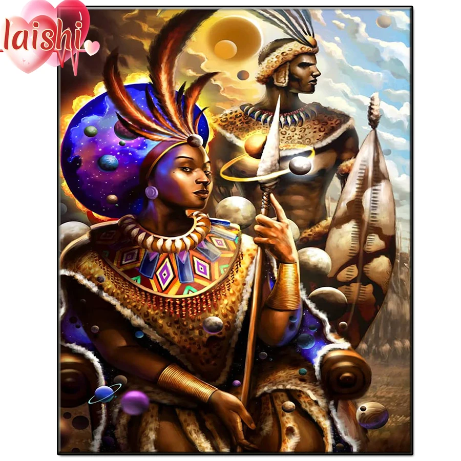

Full Square Diamond Embroidery Cleopatra, Egyptian royal couple DIY Diamond Painting Cross Stitch Drill Picture of Rhinestones