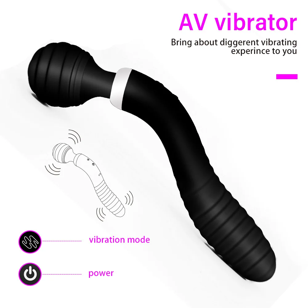 AV Magic Wand Powerful Clit Vibrator For Woman Huge Personal Body Massage Clitoral Stimulator Big Head Erotic Sex Toys | Красота и