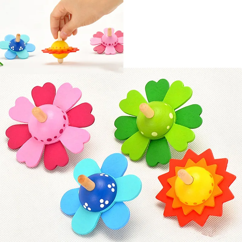 

Flowers Gyro Toy Educational Wooden Creative Toys For Children