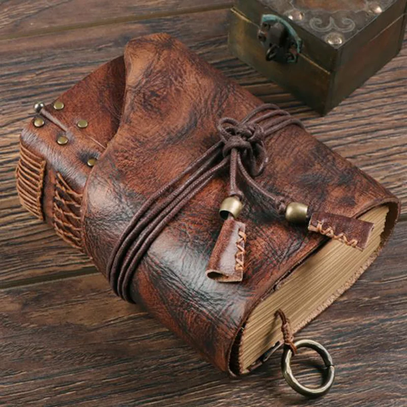 A6/A5/A4 Vintage Genuine Leather Traveler's Notebook Diary Journal Planner Sketchbook Handmade Notebook Wood Paper Inner