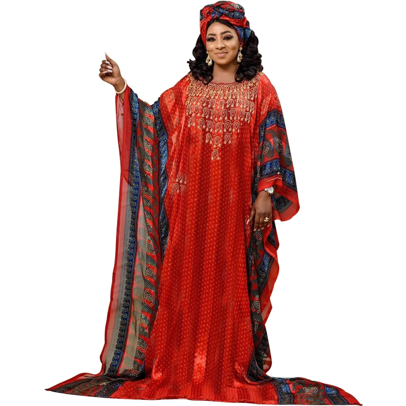 

Dashiki African Maxi Dress Women O Neck Full Sleeve Long Dress With Beading Autumn New Striped Streetwear African Boubou Vestido