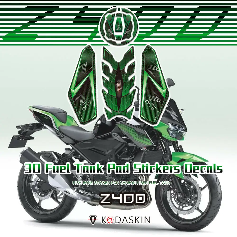

Крышка для бака мотоцикла с 3d-печатью, защитная наклейка, крышка для бака с топливным газом и маслом, коврик для бака Kawasaki Z400 z 400