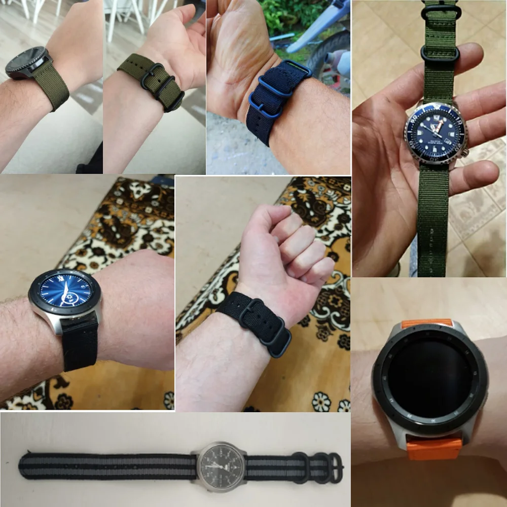 Gear S3 Frontier классический нейлоновый ремешок для samsung Galaxy watch 46 мм SM-R800 Смарт-часы