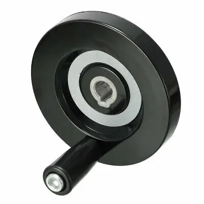 

Replacement 10mm x 80mm Hand Wheel w Removable Revolving Handle Black