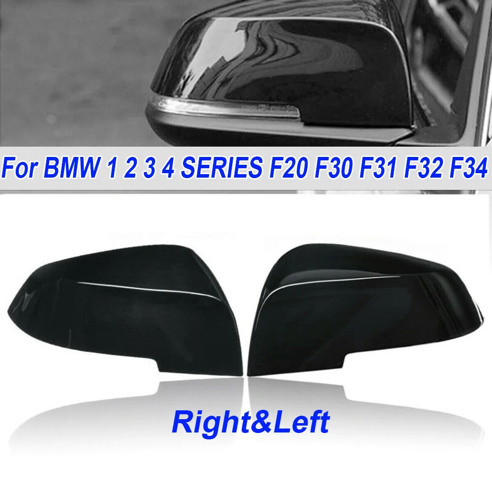 1 пара зеркал заднего вида для BMW 1/2/3/4 серии F20 F30 F31 F32 F34 глянцевый черный ABS крышка