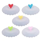 10,5 см; Симпатичные тапочки с узором в виде сердце-образный украшают питьевой стакан с крышкой из силикона с ложкой держатель Анти-пыль чаша крышка чашки уплотнения для Стекло кружки