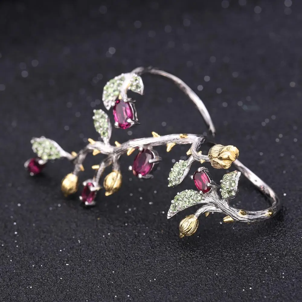 Женское балетное кольцо GEM'S двойные кольца на пальцы регулируемые из