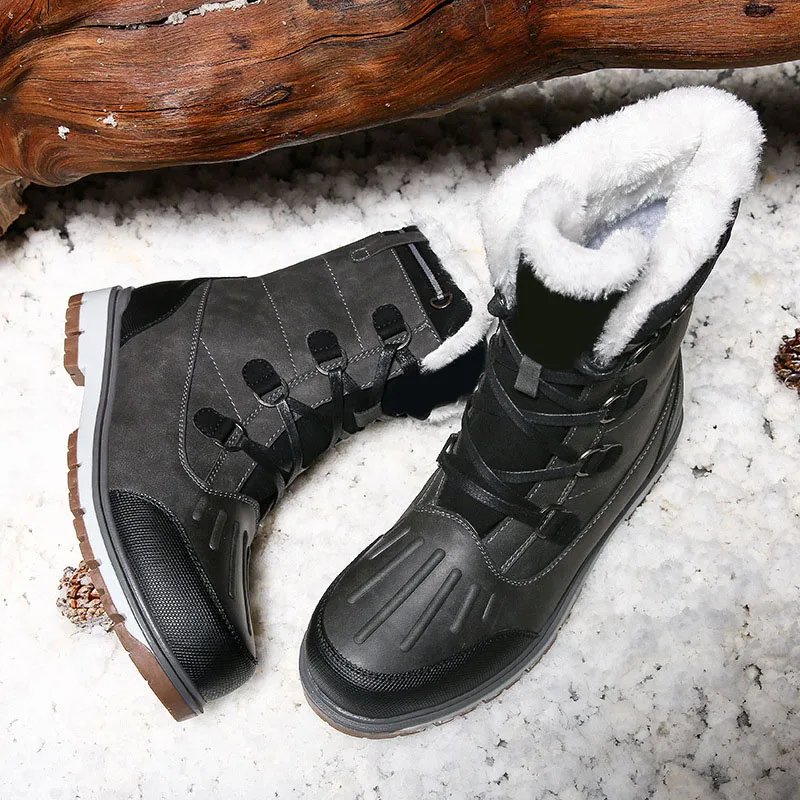 

Newly Men Winter Shoes Snow Boots Warm Anti-slip Thicken Casual for Outdoor Hiking m99