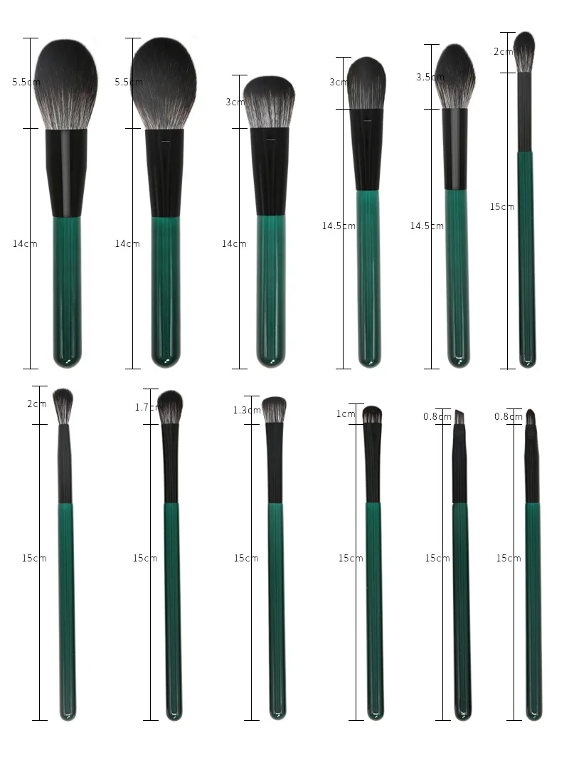 Новинка набор из 12 кистей для макияжа косметические инструменты с деревянной