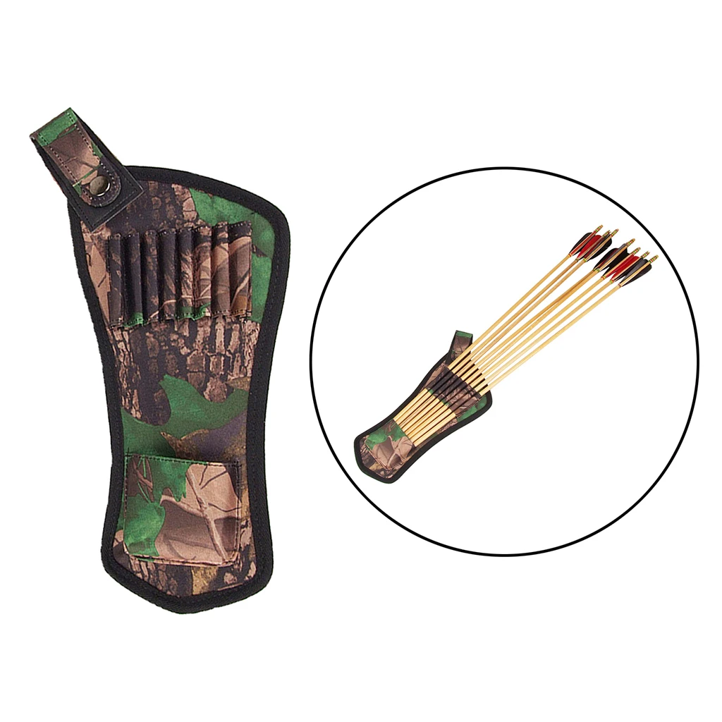 

Durable Archery Quiver Arrow Holder for 8 Arrows Bolts Carrier with Belt Clip Hanging Strap