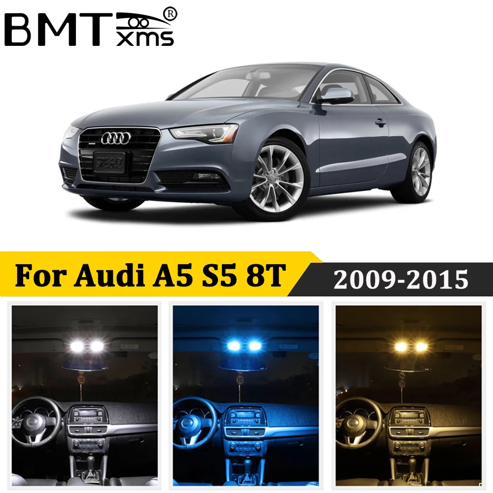 BMTxms 18 шт. Canbus светодиодный светильник для салона автомобиля Комплект Audi A5 S5 RS5 8TA B8