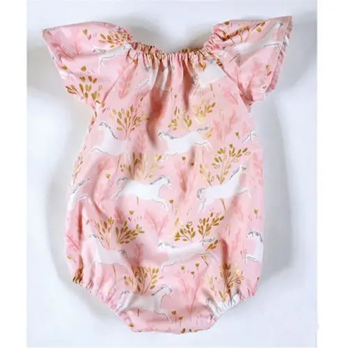 2018 Новый розовый комбинезон с цветочным принтом милое платье принцессы для