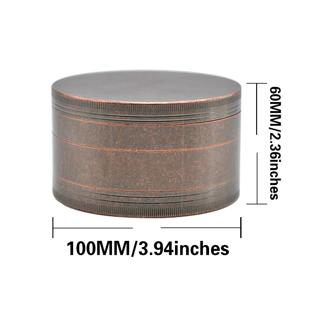 

Zinc Alloy Tobacco Herb Grinder 4 Layers Tobacco Grinder Crusher Herb Spice Grinder Hand Crank 100mm