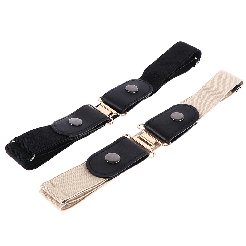 

1PCS Women Belt Unisex Jeans Pants Buckle Stretch Belt Invisible Elastic Waist Belt