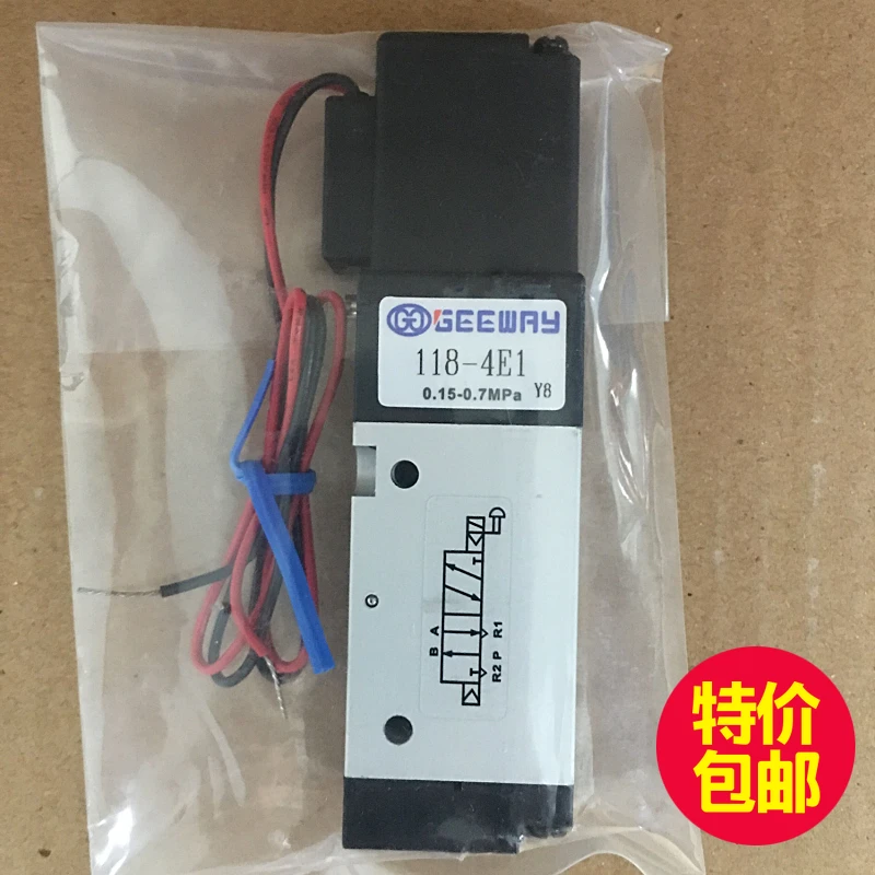 Тайваньский электромагнитный клапан geeway 118 4E1 P/L DC12V DC24V AC220V клапан|Пневматические