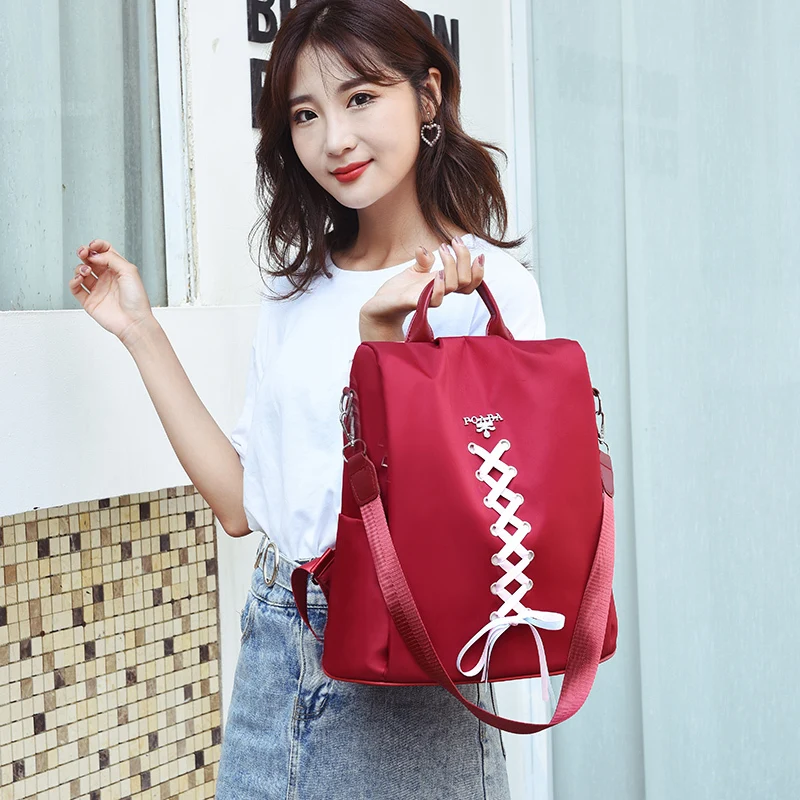 

Lace Backpack for Girls Oxford Solid Anti Theft 2021 Summer Rucksack