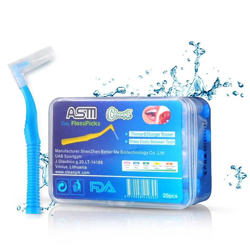 20pcs 0.6-1.5 MM Adults Interdental Brush Clean Between Teeth Floss Toothpick Oral Care Tool Dental Orthodontic | Красота и здоровье