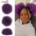 Синтетический пучок для волос в стиле афро, 8 дюймов, короткий пучок на шнурке, хвост пони, накладные пучки для наращивания волос