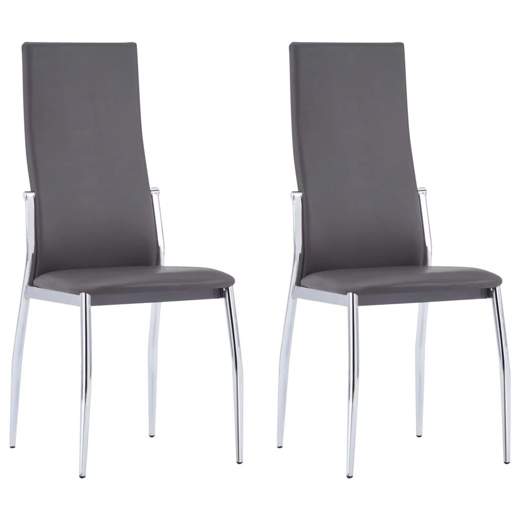 

Diningroom Chair Sets 2 Pcs Dining Chairs Gray Leatherette Nordic Scandinavian Chair Bar Home Furniture