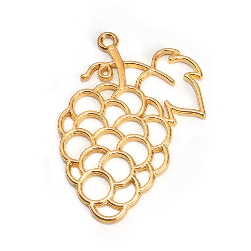 5 шт. подвески из цинкового сплава с открытой спиной для золотистого полимера в