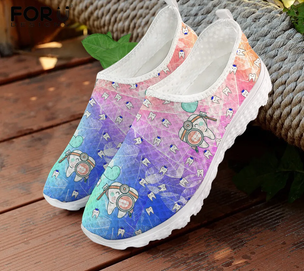 FORUDESIGNS/градиент Стиль стоматолог на молнии Женские дизайнерские кроссовки