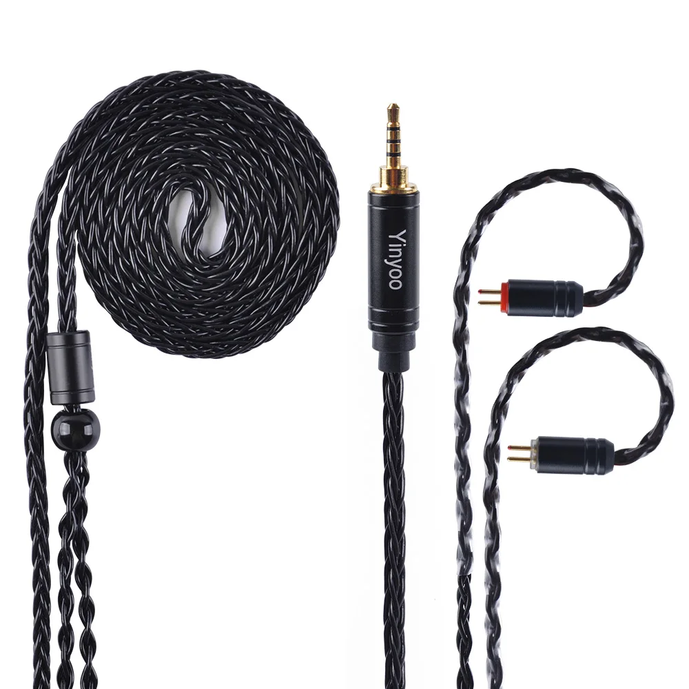 

Yinyoo 8 Core Silver Plated Copper Balanced Cable 2.5/3.5/4.4mm With MMCX/2pin Connector for BLON BL-01 BL-03 KZ ZAX ZSX ZSTX