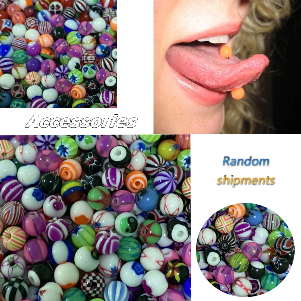 Оптовая продажа акриловые большие шарики 100 шт./лот 5 мм сменные серьги штанги для