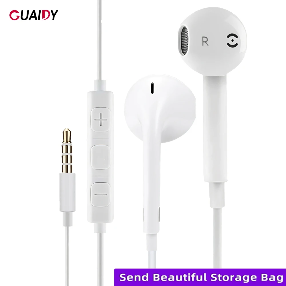 Белые проводные наушники-вкладыши шумоподавление без потерь Hi-Fi стерео удобная