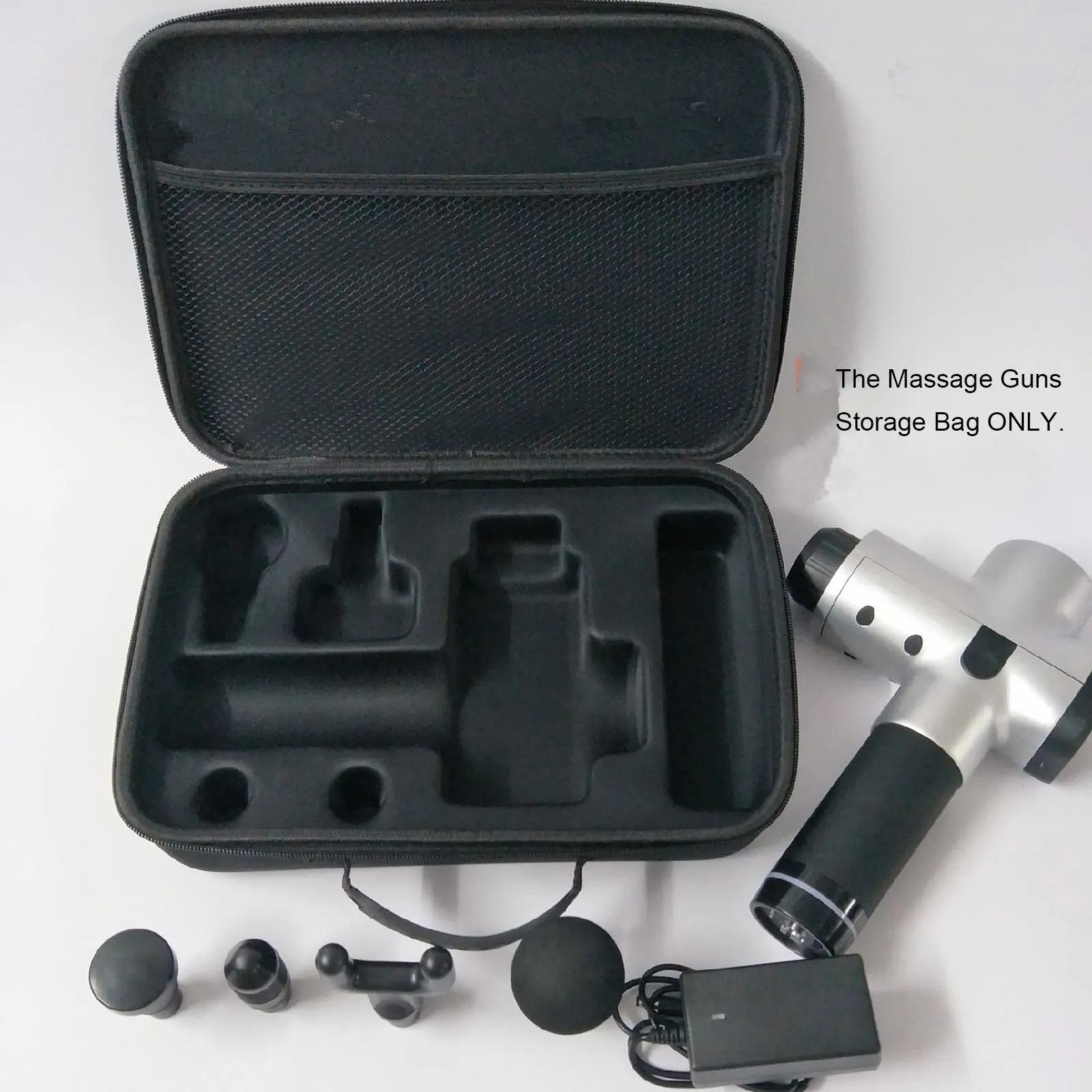 

Portable Massage Guns Storage Bag EVA + 600D Cloth Massager Box Shockproof Case for 4 Massage Head and 1 Charger Handheld