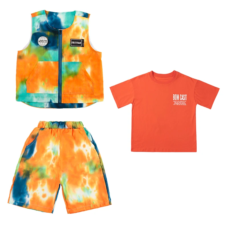 

Tie-dye Hip Hop Dancer Outfit Designer Clothes Festival Clothing Rave Outfit Stage Costume Fashion Street Dancing Wear 110-180CM
