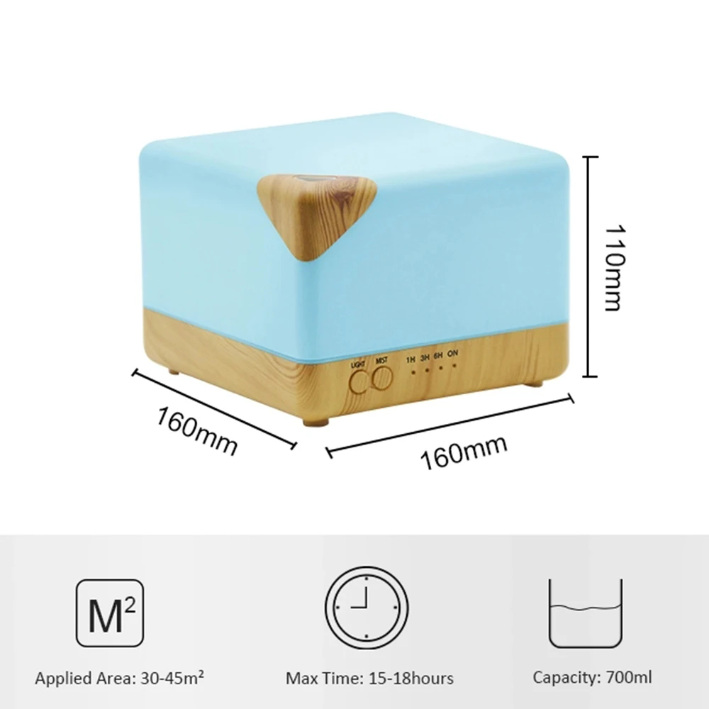 WIFI APP Smart Essential Oil Diffuser,Premium 3In1 Ultrasonic Aromatherapy Oil Vaporizer Humidifier,Timer and Auto-Off 700ml