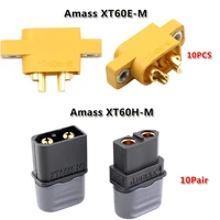 10 pairs amass xt60h bullet connector plug with sheath housing10pcs xt60e m mountable xt60 male plug connector