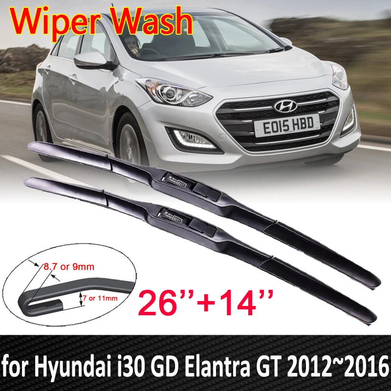 Автомобильная щетка стеклоочистителя для Hyundai i30 GD Elantra GT 2012 ~ 2016 стеклоочистители