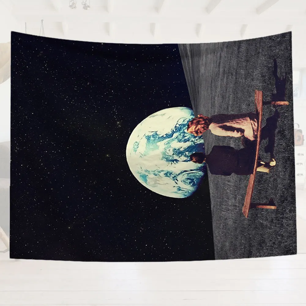 

1pc Household Decorative Tapestry Hanging Printed Carpet Decor Beach Towel Shower Curtain for Home Bathroom (Cat Style)