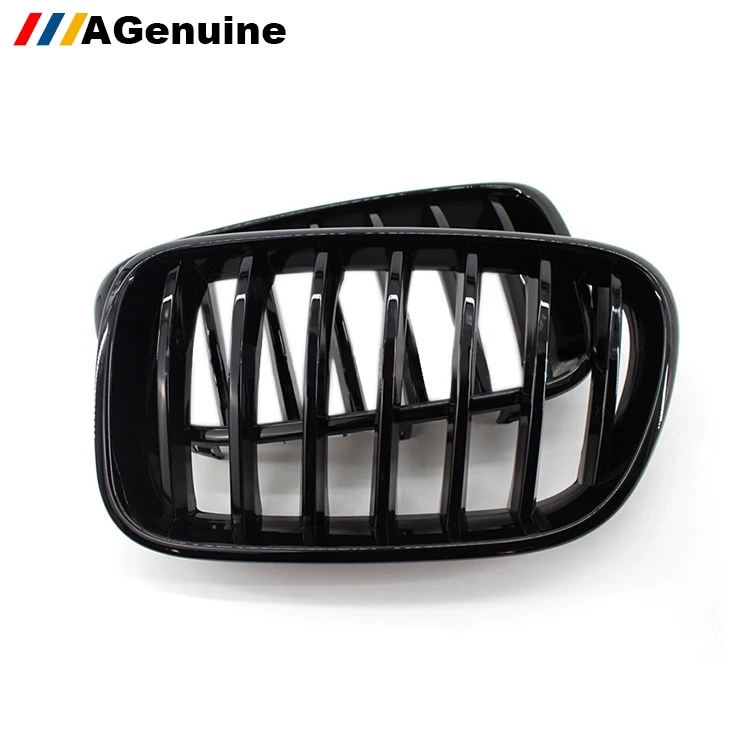 Глянцевый матовый черный красочный M Стиль ABS одна планка автомобильный передний